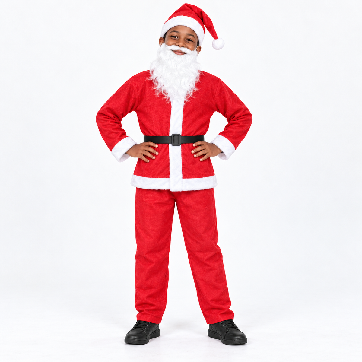 Costume Père Noël Enfant – Rouge & Blanc – 0 à 13 Ans