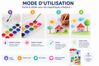 Deli Color Emotion Peinture Aquarelle  12 Couleurs avec Pinceau – Palette Créative Enfant