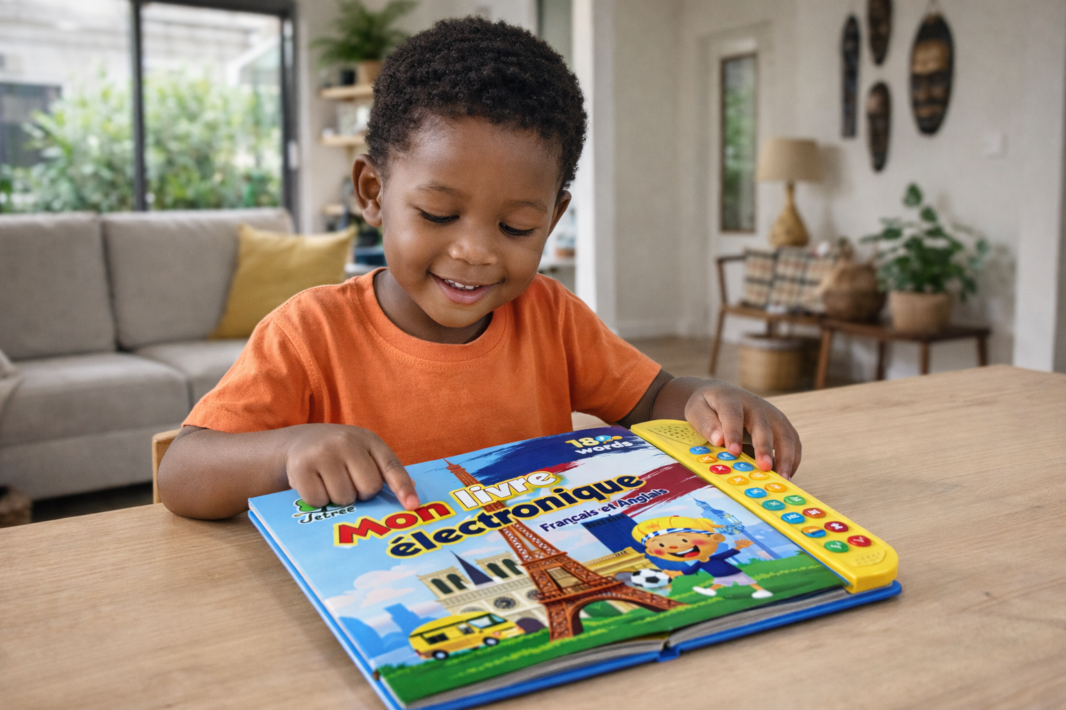 Livre Éducatif Électronique Bilingue Français Anglais – 180 Mots – Apprentissage Enfant
