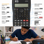 Calculatrice Scientifique M&G MOC-82MS – 240 Fonctions et Écran 2 Lignes