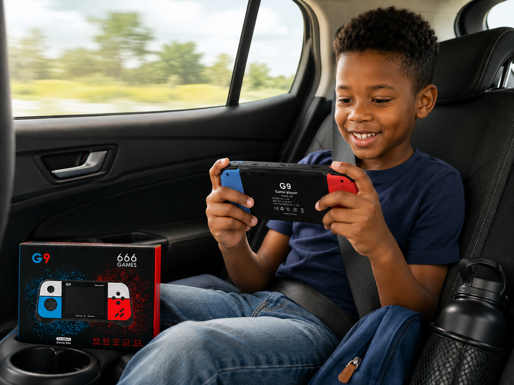 Console Portable G9 650+ Jeux Intégrés – Écran HD 3 Pouces – Rechargeable – Sortie TV