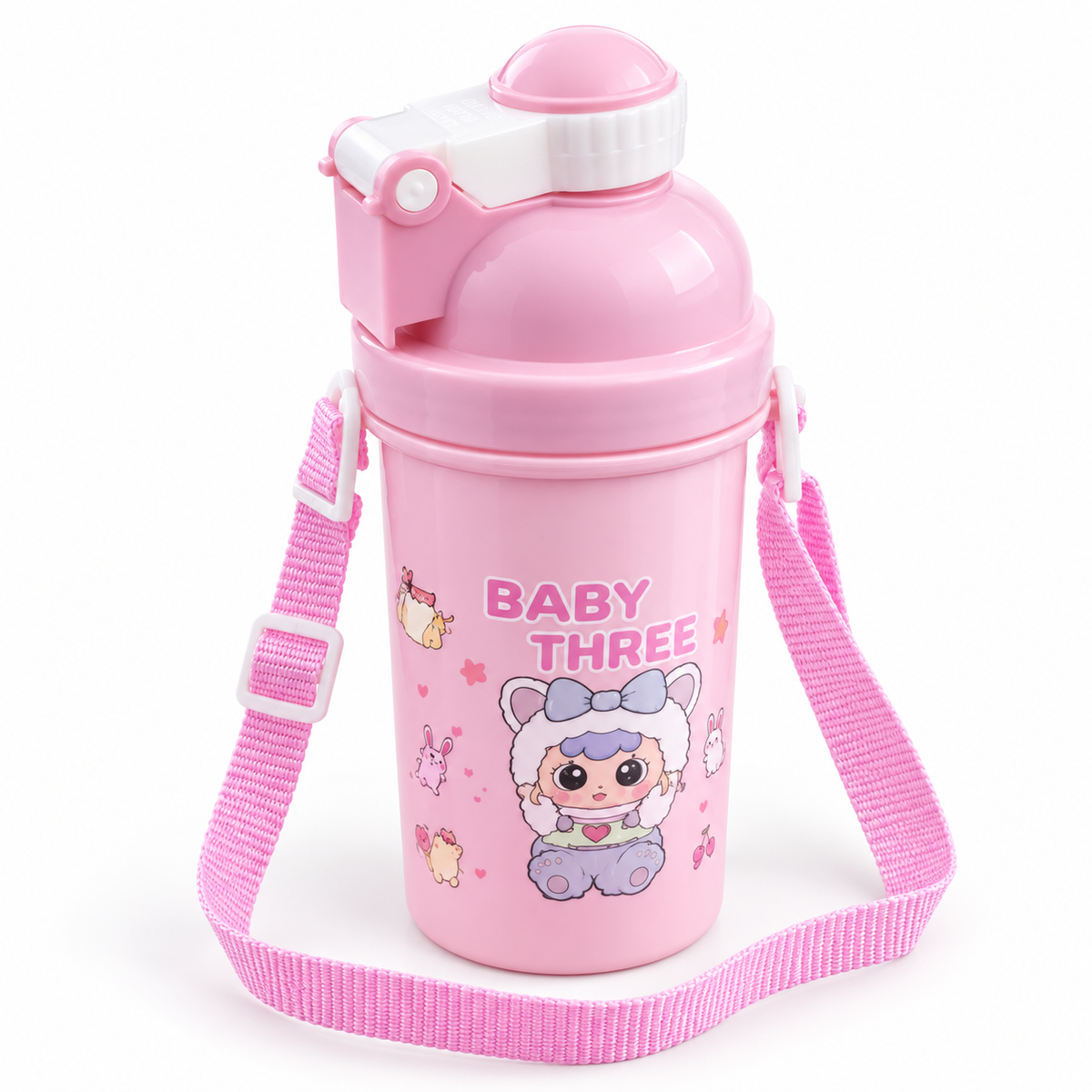 Lunch Box Enfant Rose Baby Three avec Gourde – 2 Compartiments