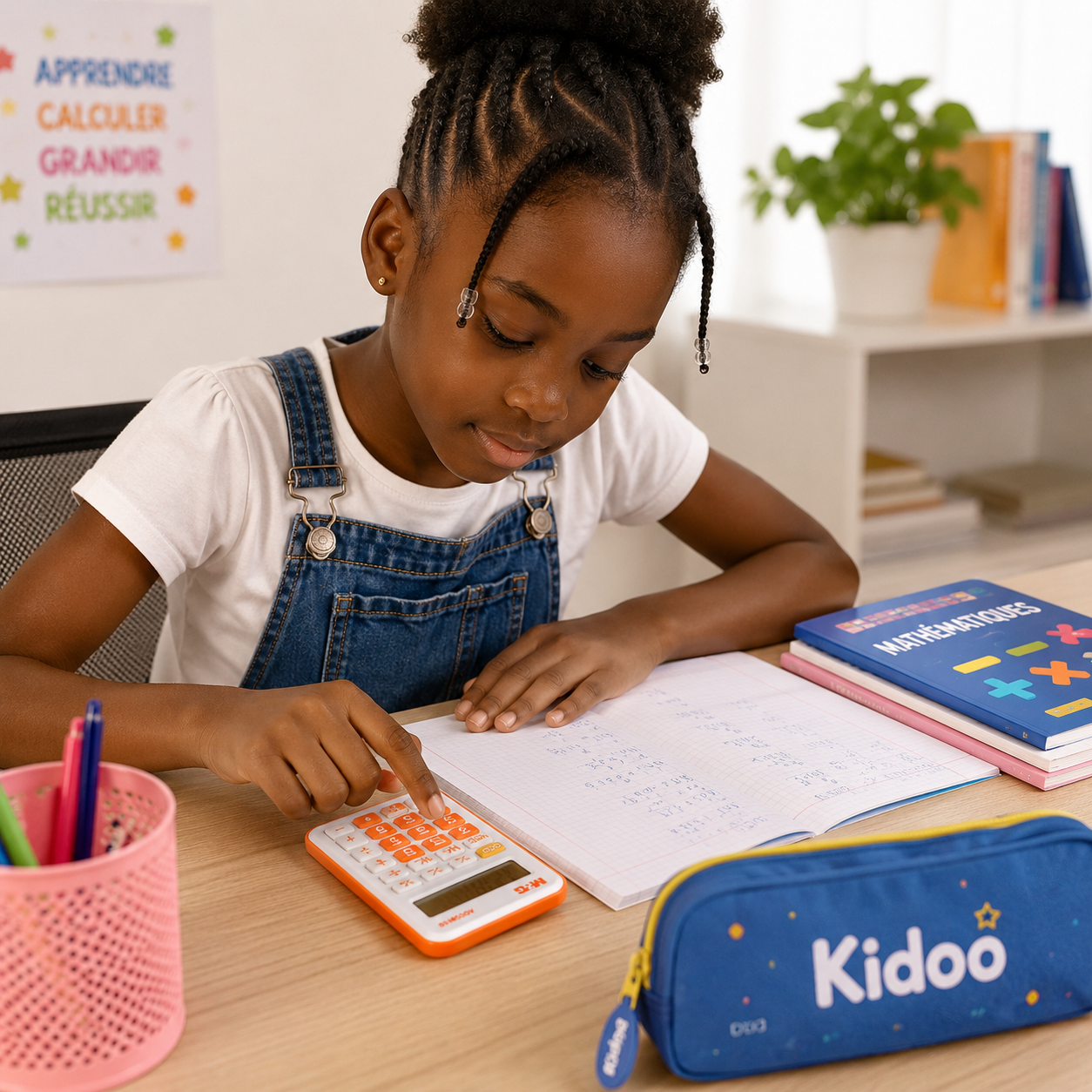 M&G Mini Calculatrice de Poche 8 Chiffres – Orange & Blanche