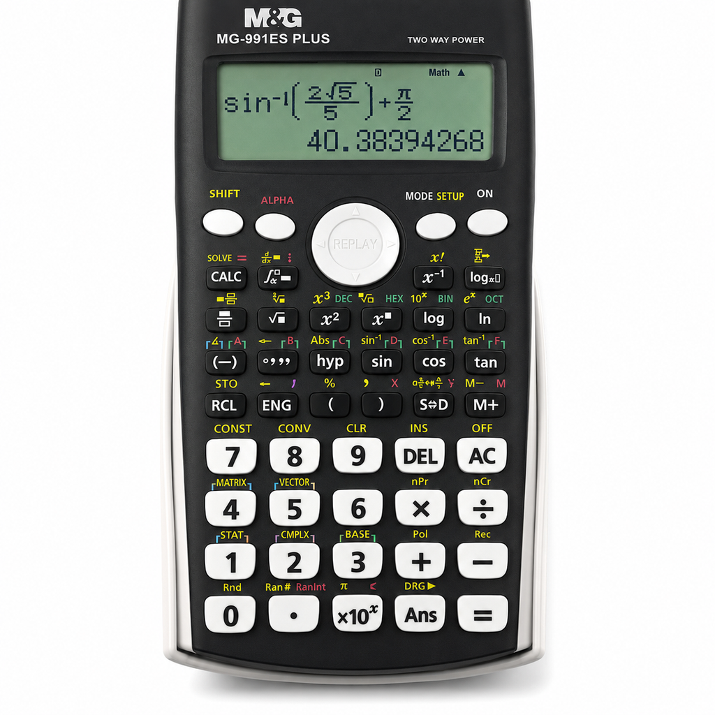 Calculatrice Scientifique M&G MG-991ES Plus – 417 Fonctions et Double Alimentation