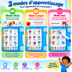 Livre Éducatif Électronique Bilingue Français–Anglais – 180+ Mots – Dès 3 Ans - Rechargeable