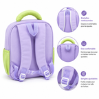 Sac à Dos Maternelle P.Bear Kids - Violet, Beige et Vert – 2 à 5 Ans