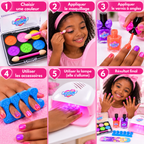 Coffret Beauté Enfant avec Lampe – Maquillage & Vernis Réels –  5 Ans+