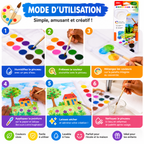 Deli Color Emotion C10-12 Peinture Aquarelle  12 Couleurs – Palette avec Pinceau