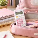 M&G Mini Calculatrice de Poche8 Chiffres – Rose & Blanche