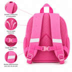 Sac à Dos Maternelle Dinosaure Milai Duo Rose 3D – 25 × 25 cm