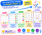 Coffret Éducatif Stroke Line Dot-to-Dot – 64 Activités de Tracé dès 3 Ans