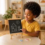 Motarro Mini Tableau Noir sur Chevalet en Bois – 16 × 28 cm
