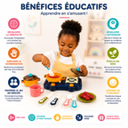 Kit de Cuisine Enfant 17 Pièces avec Réchaud, Casseroles et Ustensiles – Dès 3 Ans