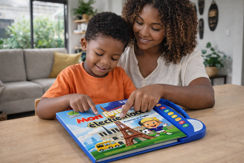 Livre Éducatif Électronique Bilingue Français Anglais – 180 Mots – Apprentissage Enfant