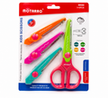 MOTARRO Ciseaux Créatifs Enfant  4 en 1 – Kit de Découpe Scolaire avec 3 Lames Fantaisie