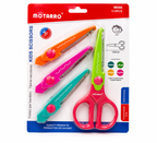 MOTARRO Ciseaux Créatifs Enfant  4 en 1 – Kit de Découpe Scolaire avec 3 Lames Fantaisie