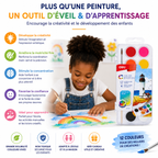 Deli Color Emotion Peinture Aquarelle  12 Couleurs avec Pinceau – Palette Créative Enfant