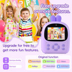 Appareil Photo Instantané Enfant avec Impression Thermique – Caméra HD 1080 P Double Objectif – Carte 32 GB Incluse