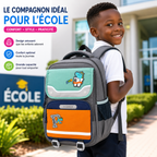 Sac à Dos Scolaire Enfant Dinosaure Classes de CM – Grande Capacité – Confort & Sécurité - Bleu