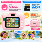 Appareil Photo Numérique Enfant Licorne avec Écran 2" – Photo, Vidéo & Jeux – Rose ou Bleu