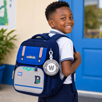 Sac à Dos Scolaire Enfant Wldkids Bleu - Classes de CE & CM – Grande Capacité avec Trousse Ronde Amovible