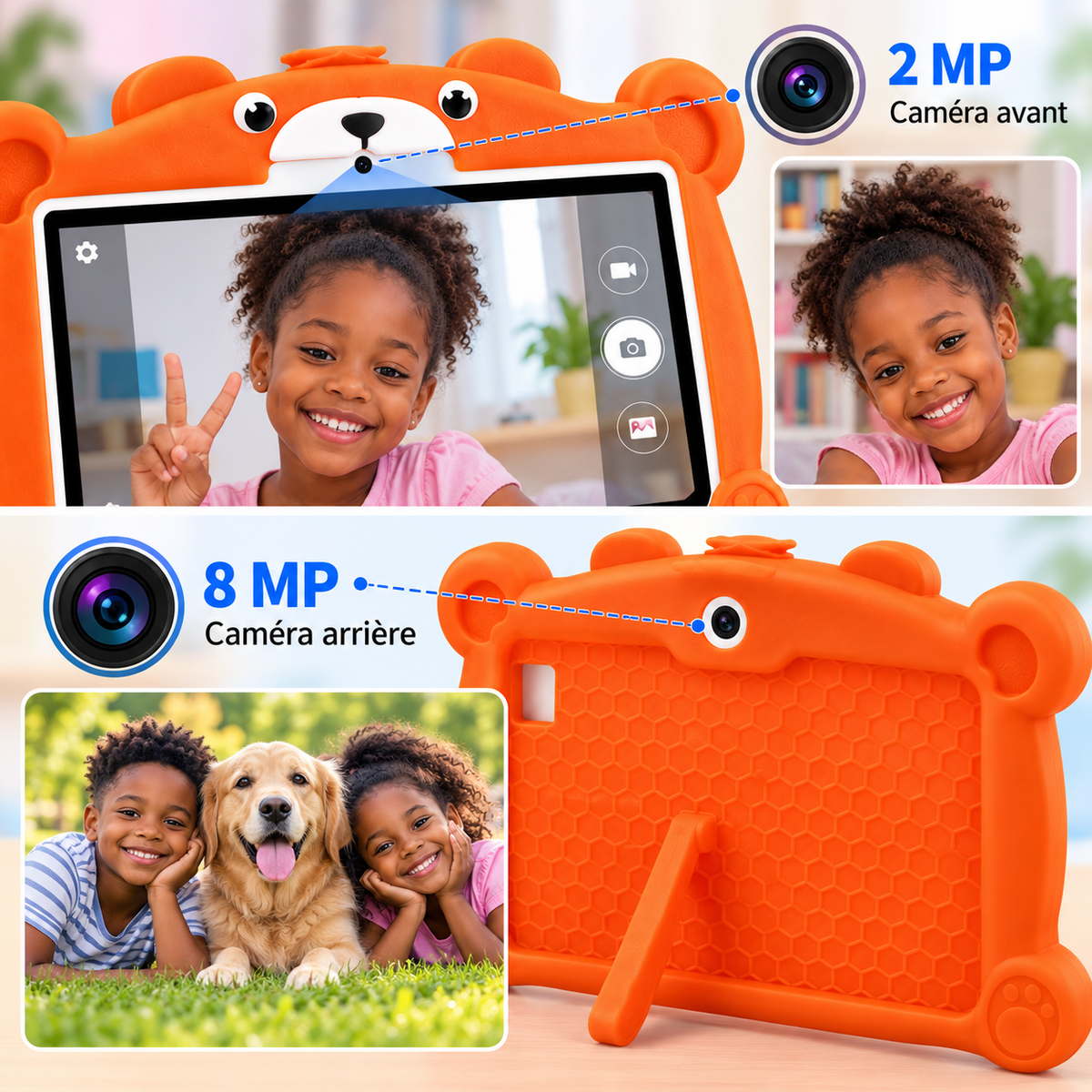 VIKUSHA Tablette Enfant  VK-17 10,1" Android avec Coque de Protection