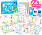 Coffret Éducatif Stroke Line Dot-to-Dot – 64 Activités de Tracé dès 3 Ans