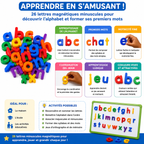 Motarro Lettres Magnétiques Minuscules – Alphabet 26 Pièces