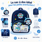 Sac à Dos Enfant Paw Patrol Marshall - Maternelle & CP - Bleu Marine – avec Petite Trousse Amovible