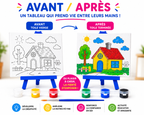Motarro Kit Créatif Cadres à Peindre – 2 Tableaux avec Chevalets, 6 Peintures & Pinceau