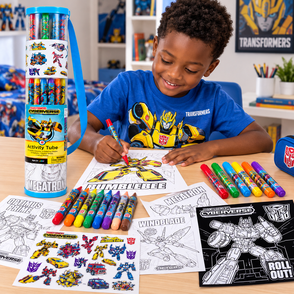 Coffret Créatif Transformers Cyberverse – Activity Tube Coloriage & Dessin