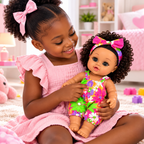 Poupée Bébé Fille Parlante 30 cm – Combinaison Fleurie Multicolore