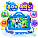 Tablette Enfant BéBé-TAB TEMBO 7" – Android – 8 Go + 512 Go – 5G Dual SIM