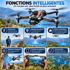 Drone R29 Pro GPS Pliable – Caméra 4K – Brushless – Double Batterie – Retour Automatique