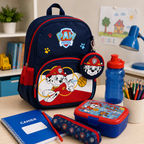 Sac à Dos Enfant Paw Patrol Marshall - Bleu Marine avec Petite Trousse – Modèle maternelle et CP1