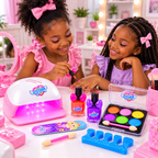 Coffret Beauté Enfant avec Lampe – Maquillage & Vernis Réels –  5 Ans+