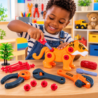 Set d’Outils Enfant avec Tigre Démontable – Jeu de Bricolage – 3 Ans+