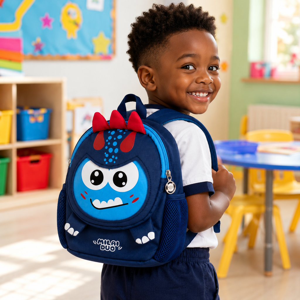 Sac à Dos Maternelle Dinosaure Bleu 3D 25 × 25 cm – Enfant