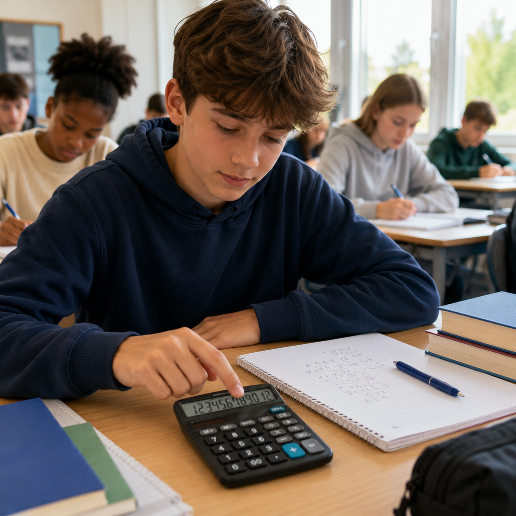 Calculatrice de bureau M&G MGC-614 – Grand écran 12 chiffres et double alimentation