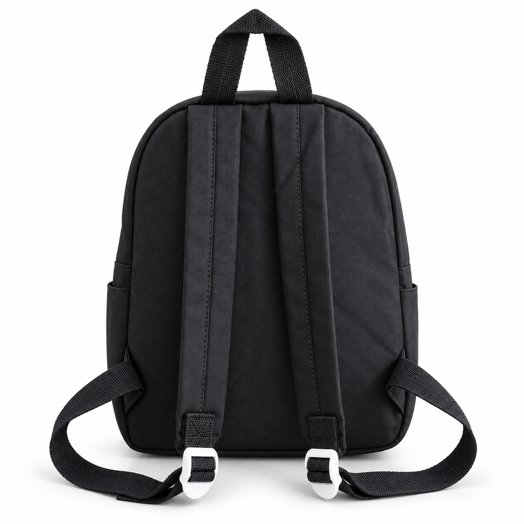 Sac à Dos Maternelle Mickey Noir avec Poche Transparente – 35 × 25 × 12 cm