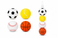 Lot de 4 Balles Souples Sportives pour Enfants – Football, Tennis, Baseball et Basketball