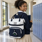 Sac à Dos Scolaire Fille Style Coréen - Bleu Blanc – Collège et Lycée