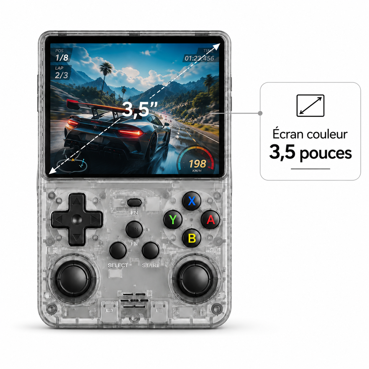 Console de Jeu Portable R36S 64 Go – Écran Couleur, Système Linux et Jeux Rétro