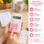 M&G Mini Calculatrice de Poche8 Chiffres – Rose & Blanche
