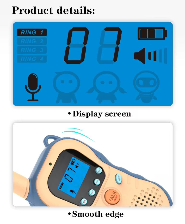 Talkie Walkie Enfant Rechargeable – Portée 3KM – Changeur de Voix – Jouet Interactif 3 Ans+