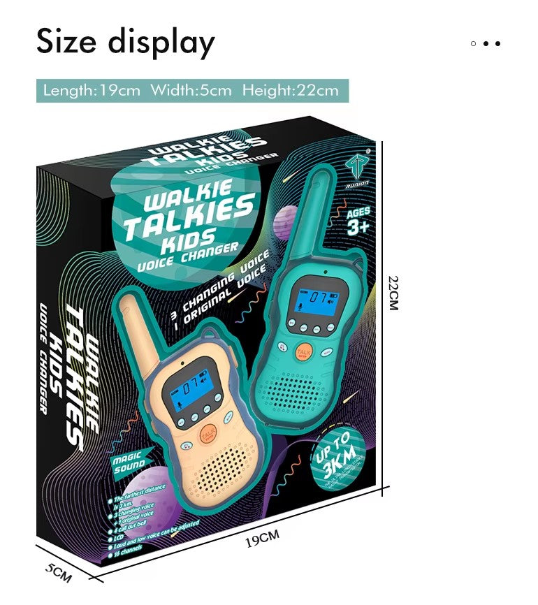 Talkie Walkie Enfant Rechargeable – Portée 3KM – Changeur de Voix – Jouet Interactif 3 Ans+