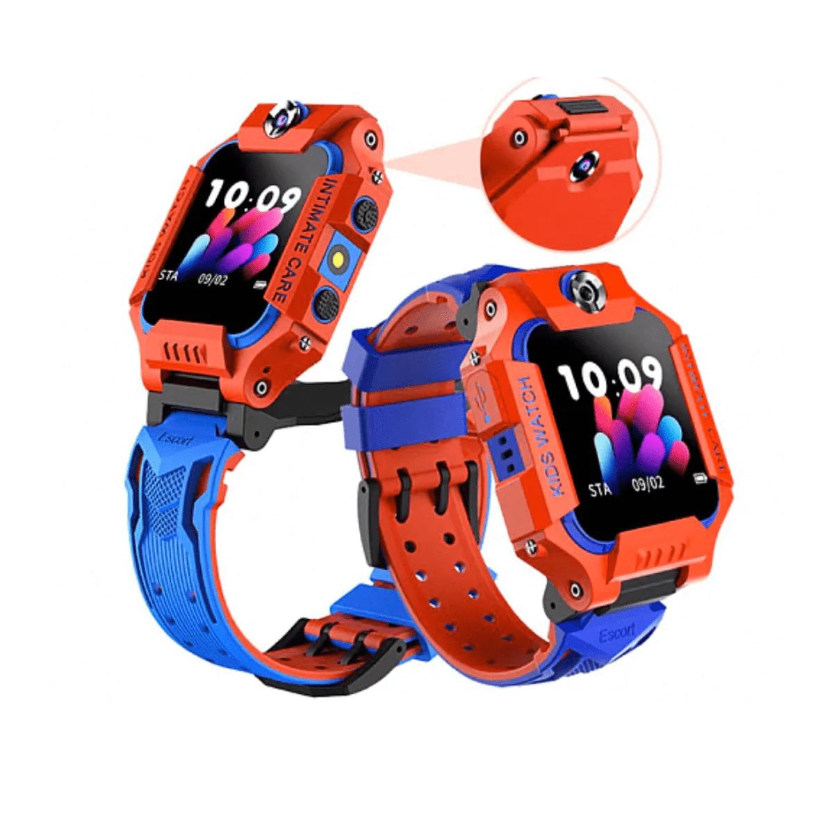 Nabi Montre Connectée Z7 - SOS - Traceur GPS - Carte SIM -  Rouge Bleu