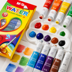 Peinture Aquarelle M&G 12 Couleurs en Tubes 5 ml – Kit Créatif Enfant