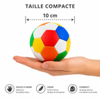 Ballon de Football Souple Multicolore 10 cm – Léger, Sécurisé et Amusant pour Enfants