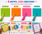 MOTARRO Ciseaux Créatifs Enfant  4 en 1 – Kit de Découpe Scolaire avec 3 Lames Fantaisie